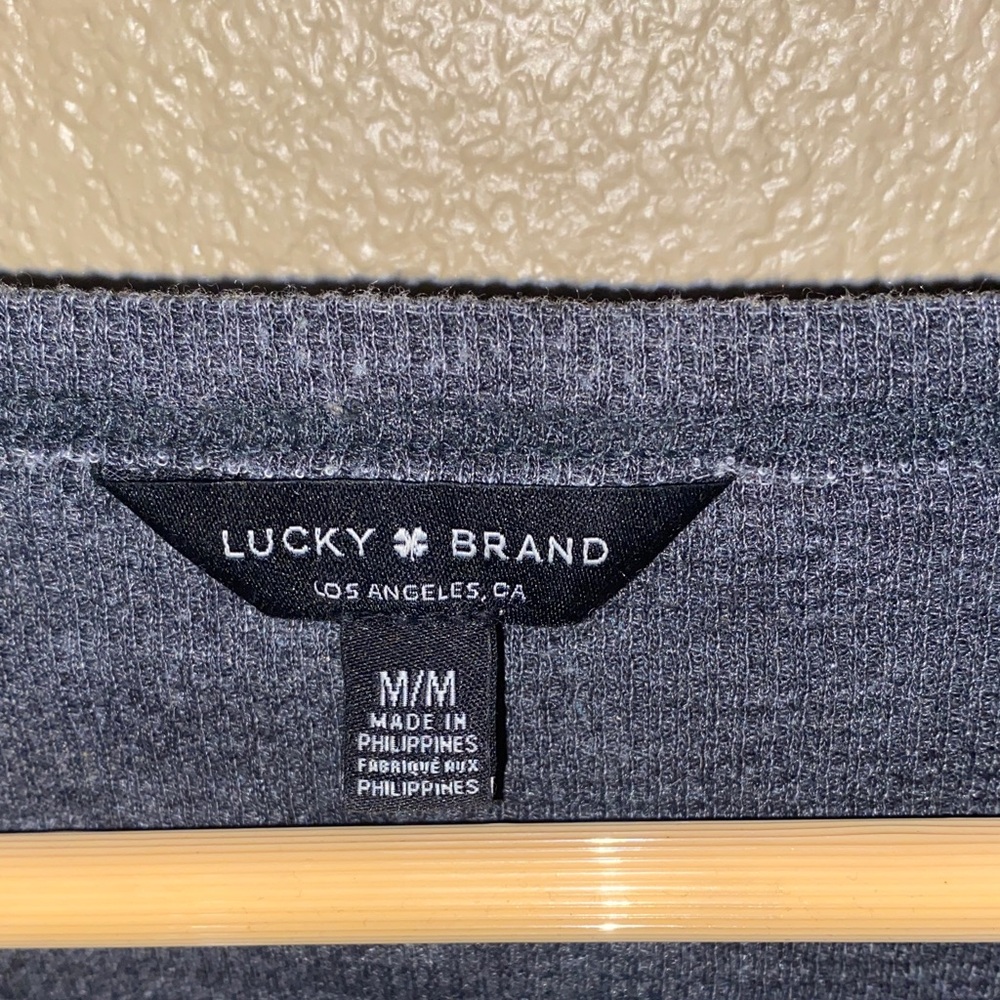 Lucky Brand Navy Floral Long Sleeve Top - Picture 2 of 2